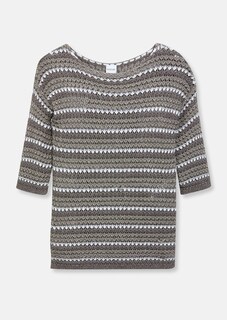 Ajour-Pullover mit Glanzgarn-Effekten thumbnail 6