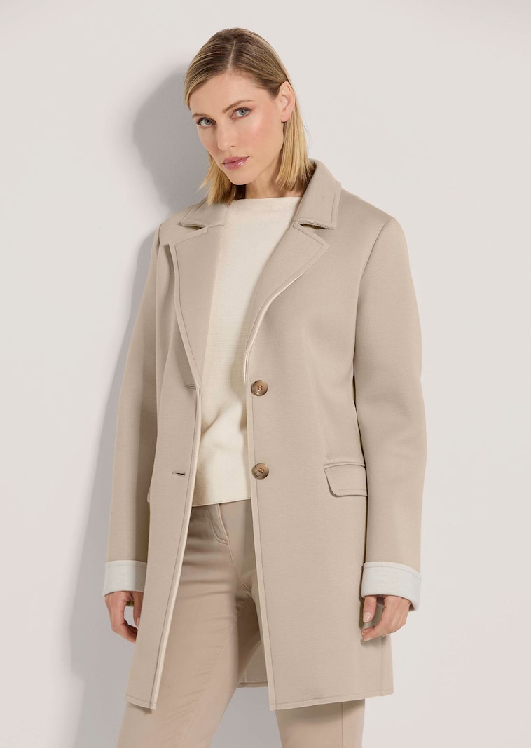 Longjacke aus zweilagigem Jersey