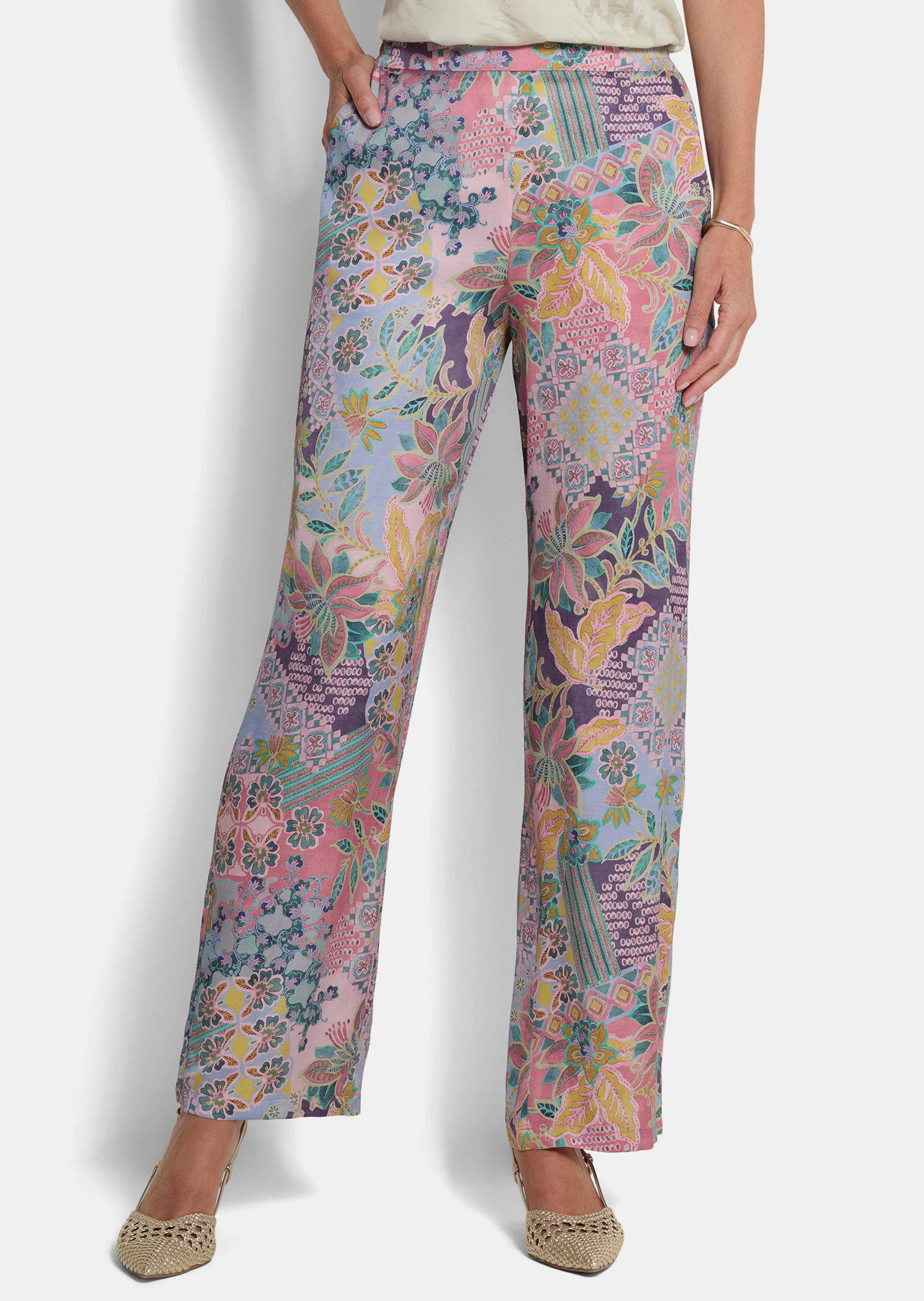 Weite Hose VERA aus Viskose-Satin