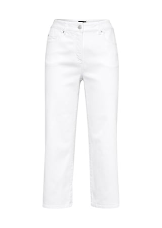 blanc Pantalon court confortable
