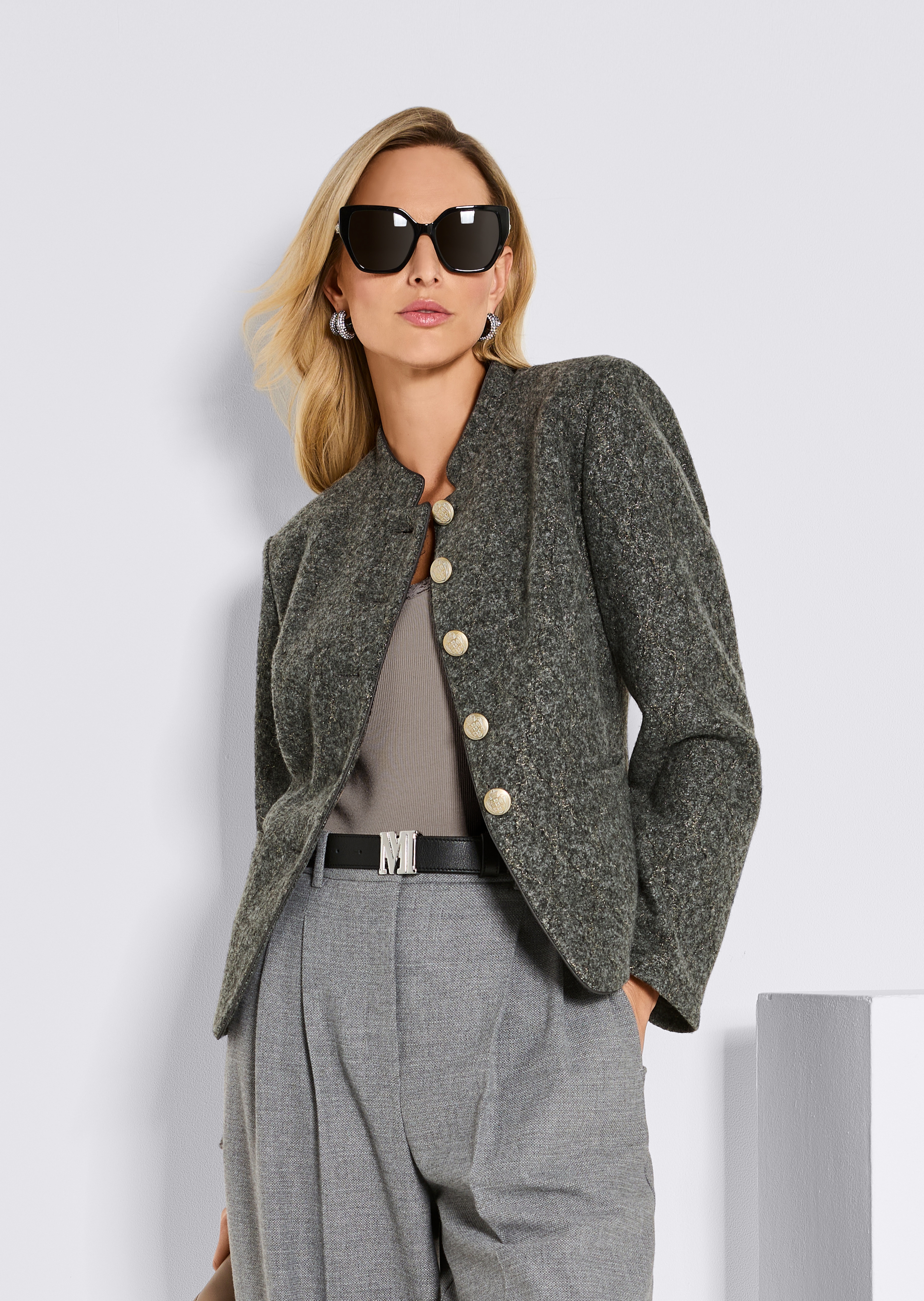 Blazer met opstaande kraag