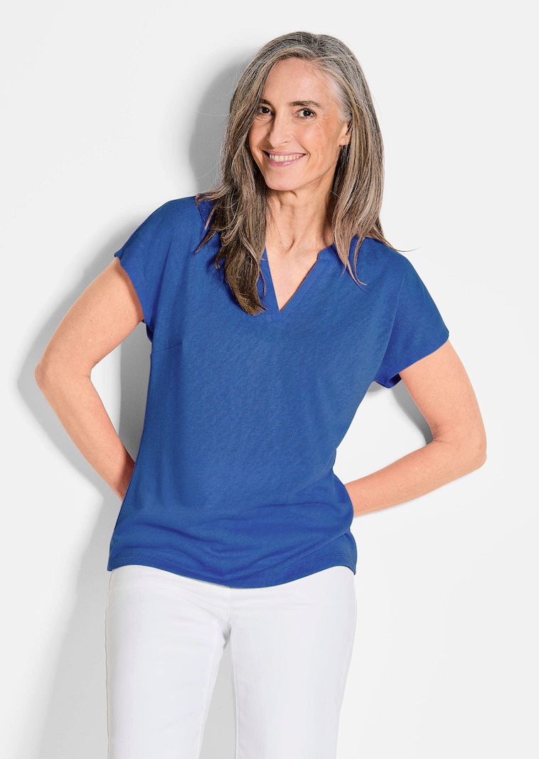 Shirt aus luftigem Viskosejersey