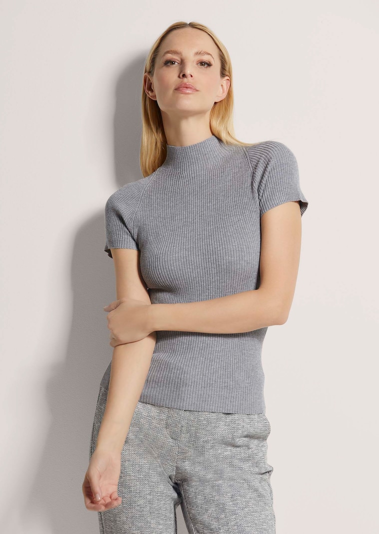 Strickpullover mit Kurzarm