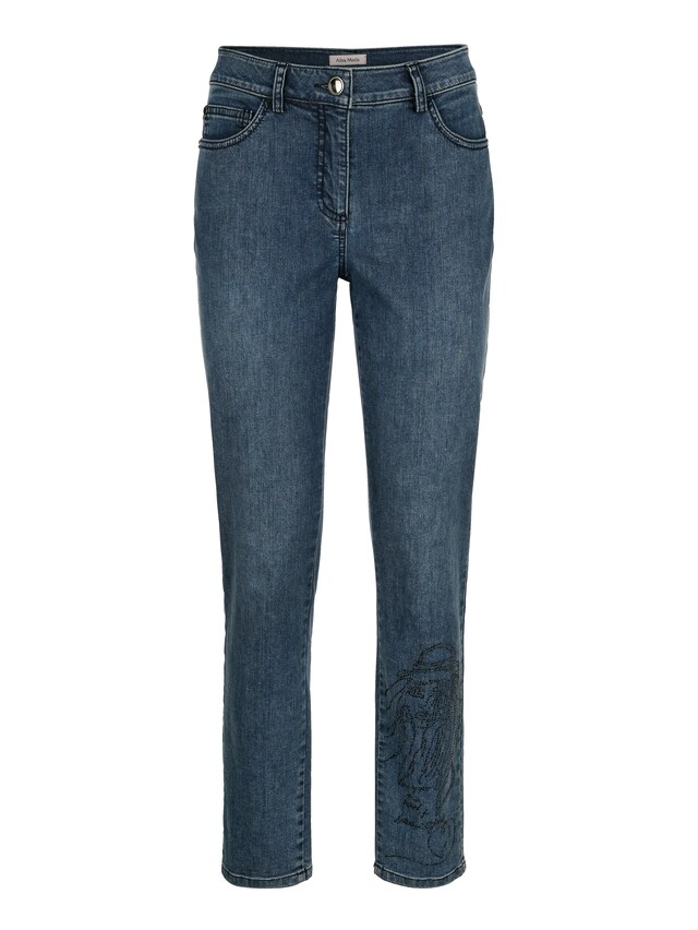 Jeans mit Steinchenmotiv am Bein 5
