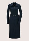 Strickkleid mit Plissee und Taillenband thumbnail 6