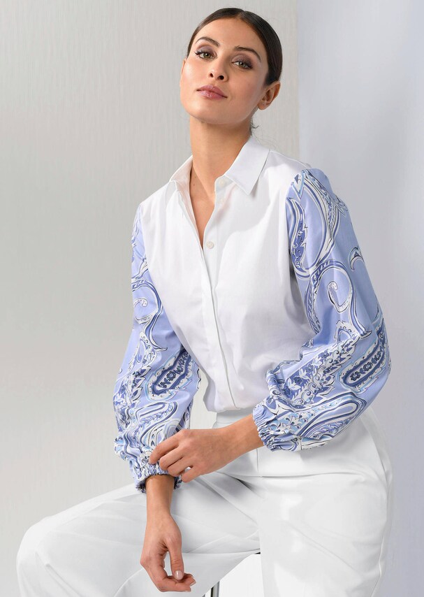 Bluse mit Hemdkragen 1