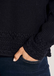 Rippenstrick-Pullover mit Zopfdetails thumbnail 5