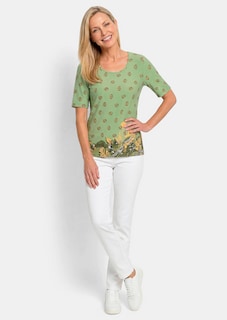 Viskoseshirt mit Blüten- und Blätter-Print thumbnail 2