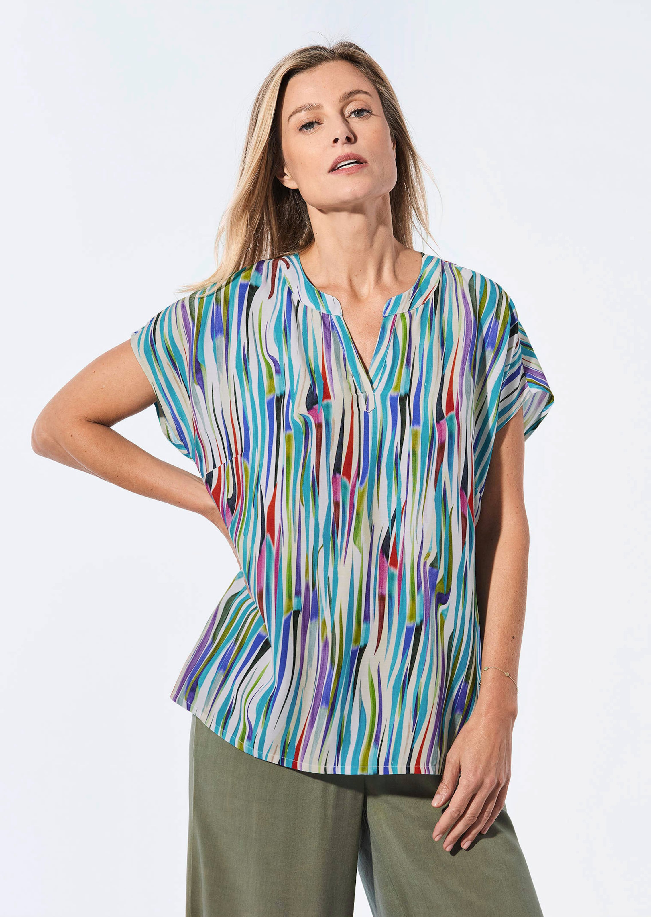 Blouse met tuniekhals