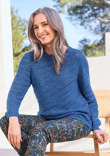 Pull en maille ajourée et tricot côtelé thumbnail 7