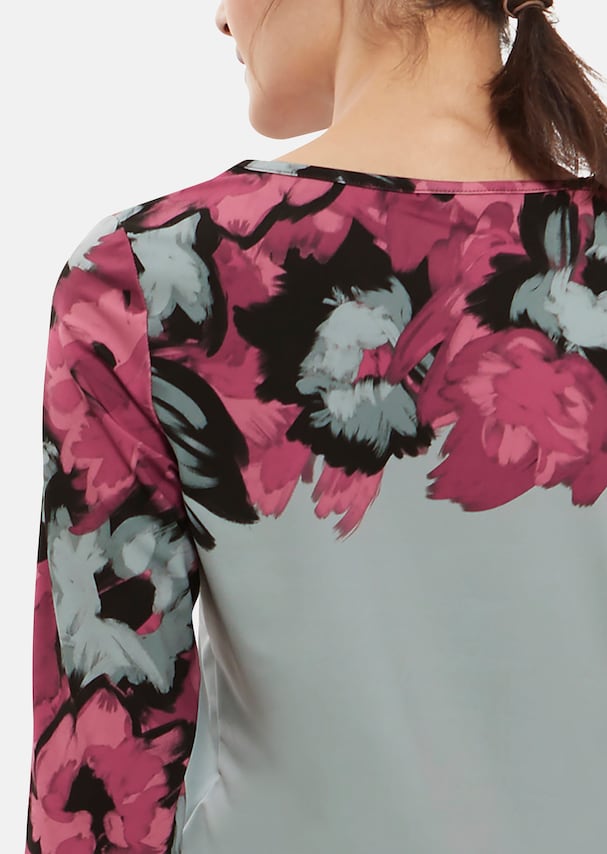 Long-sleeved shirt with floral print 3