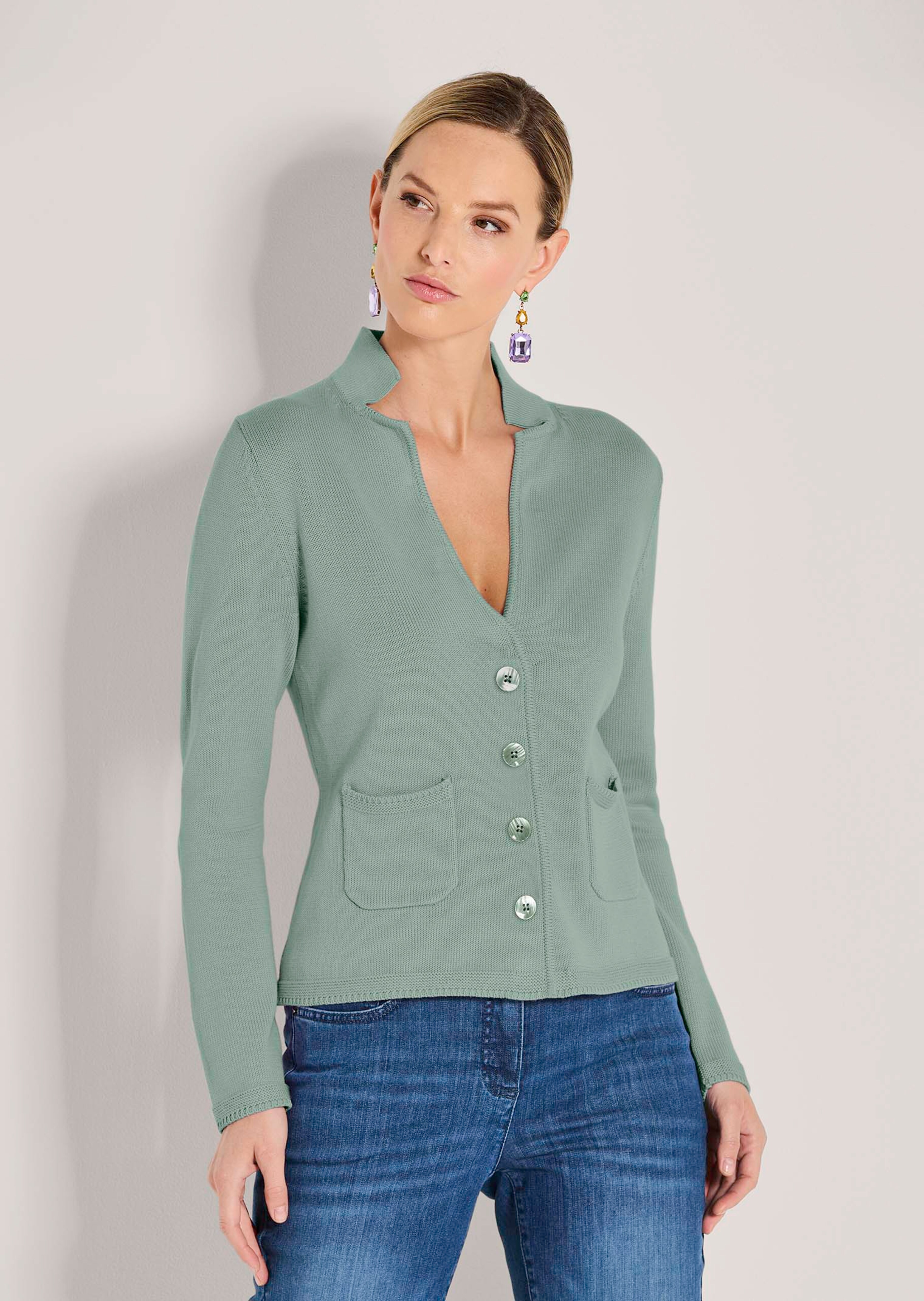 Tricot blazer. Puur katoen