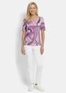 Shirt van viscose met een artistieke all-over print thumbnail 2