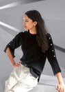 Pullover mit 3/4-Ärmel und Zierknöpfen thumbnail 2