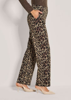 Weite Jerseyhose mit Leopardenmuster thumbnail 4
