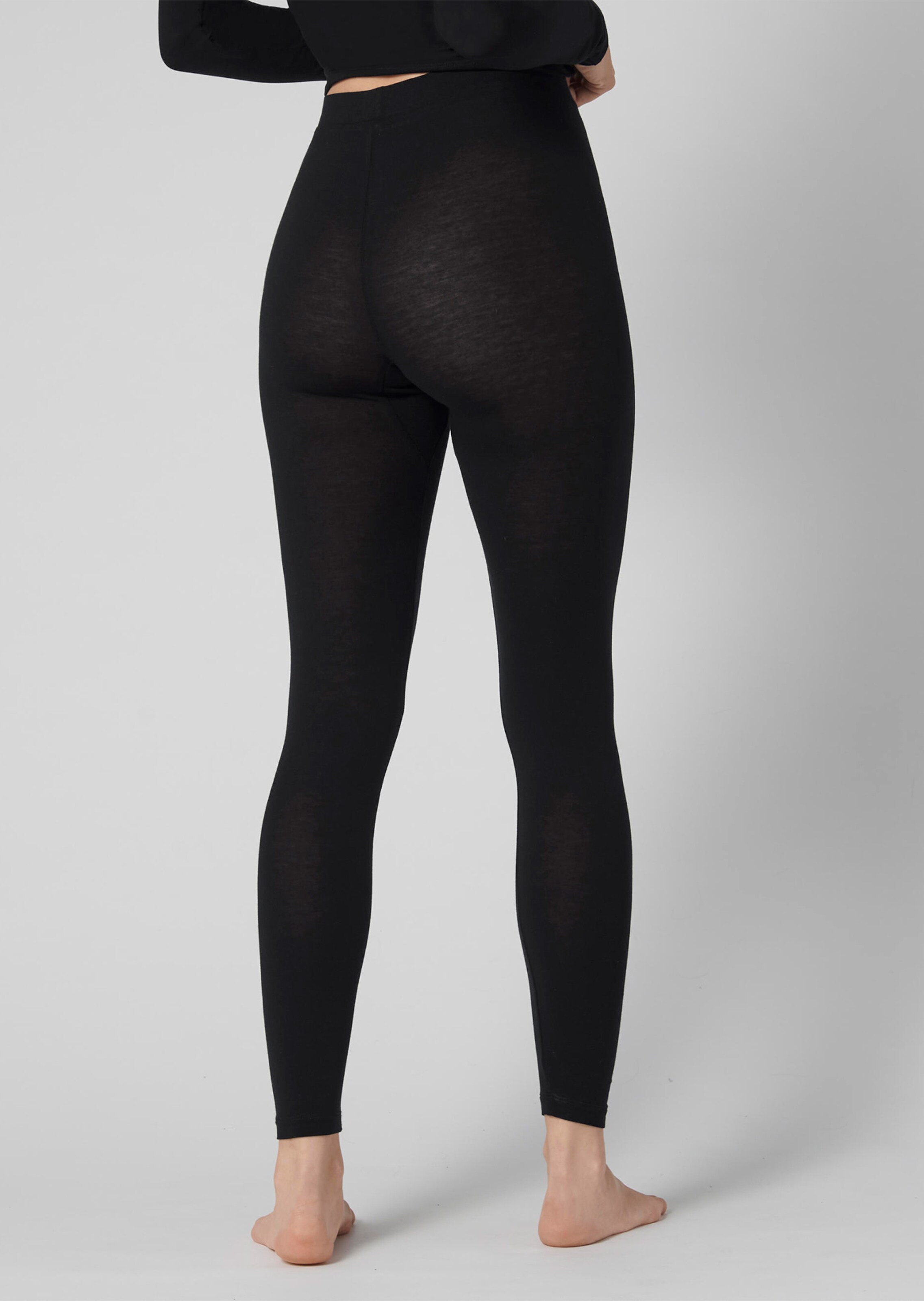 Leggings en laine vierge - noir - Gr. S de Goldner Fashion