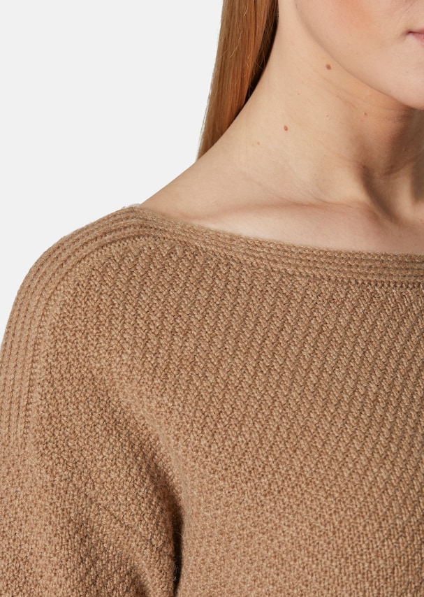 Cashmere jumper with textured mix 4