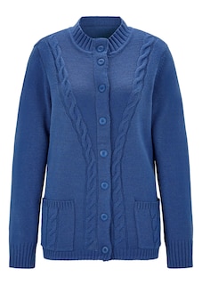 Strickjacke mit platziertem Zopfmuster thumbnail 2