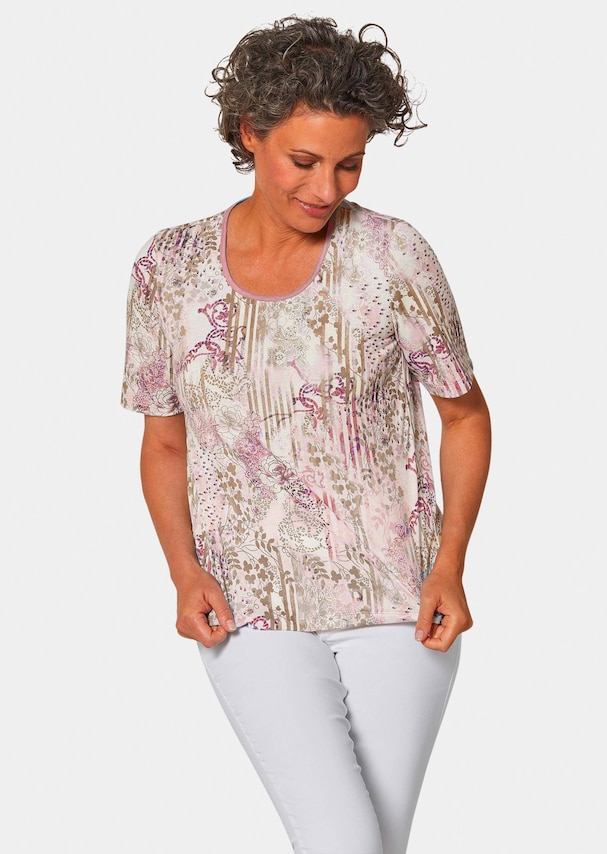 Comfortabel, gedessineerd shirt in een mix van patronen