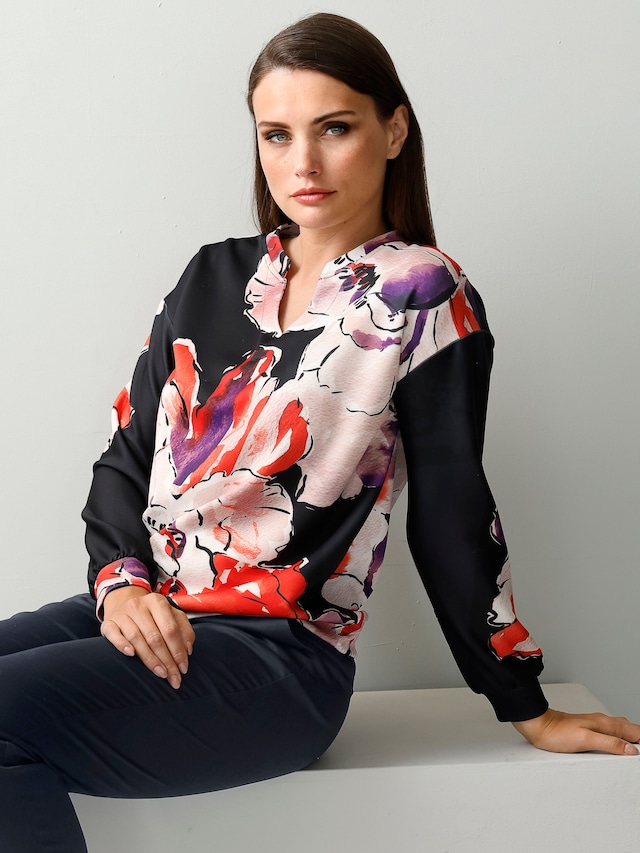 Shirt mit floralem Druck im Vorderteil 6