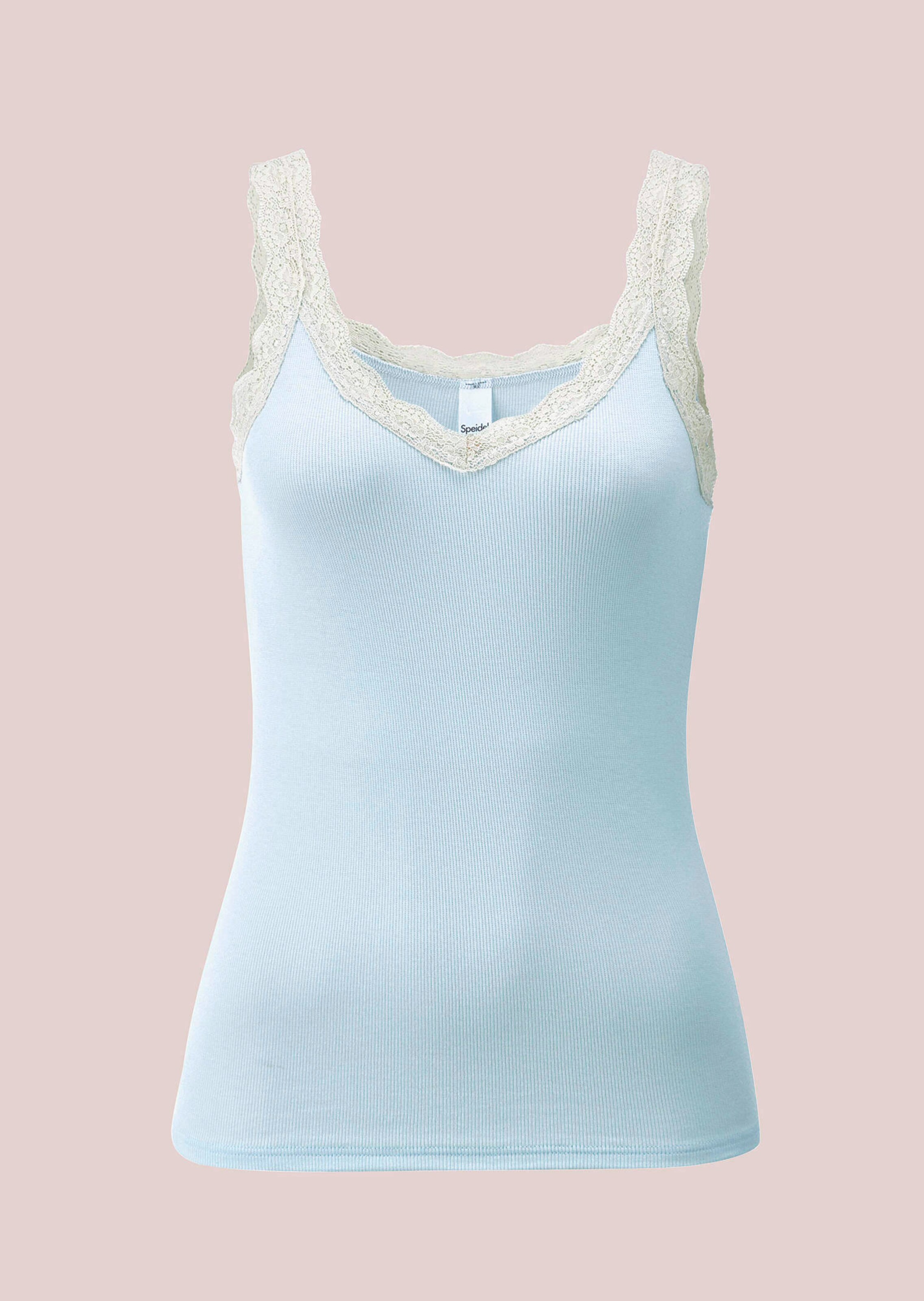 Débardeur avec dentelle sur l'encolure