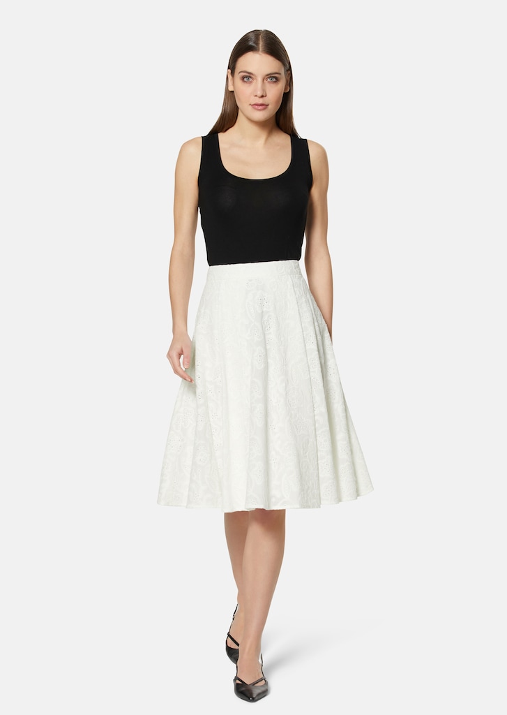 Pleated cotton skirt - beautifully embroidered 1