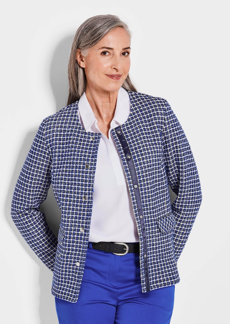 Veste avec motif, aspect carreaux