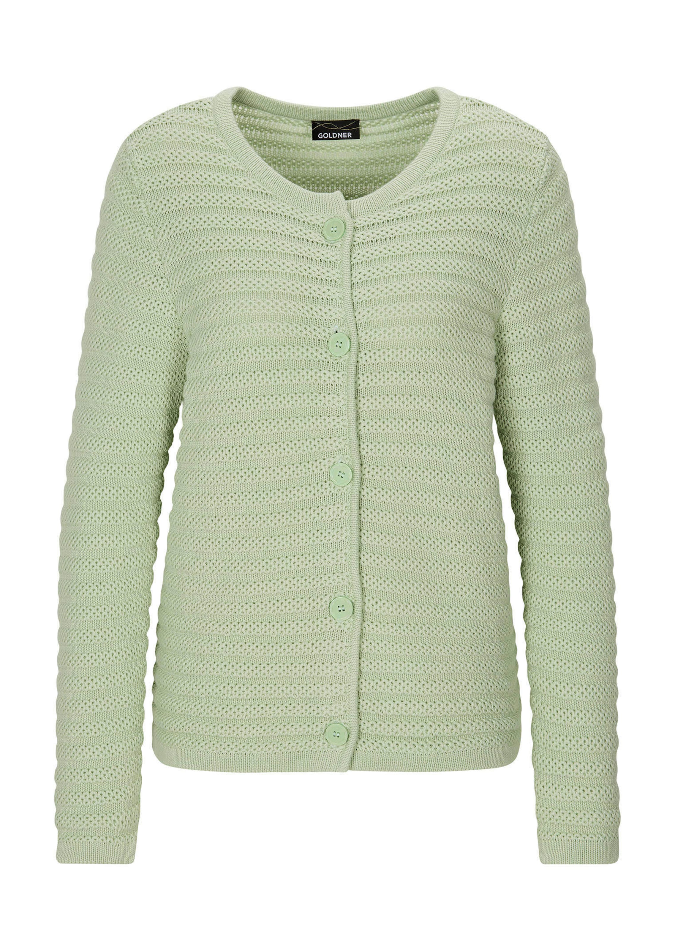 Ajour-Strickjacke aus reiner Baumwolle