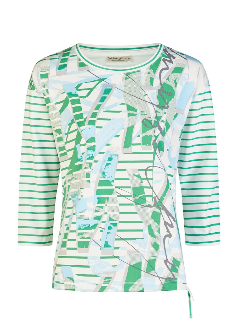 Baumwollshirt mit Tunnelzug am Saum