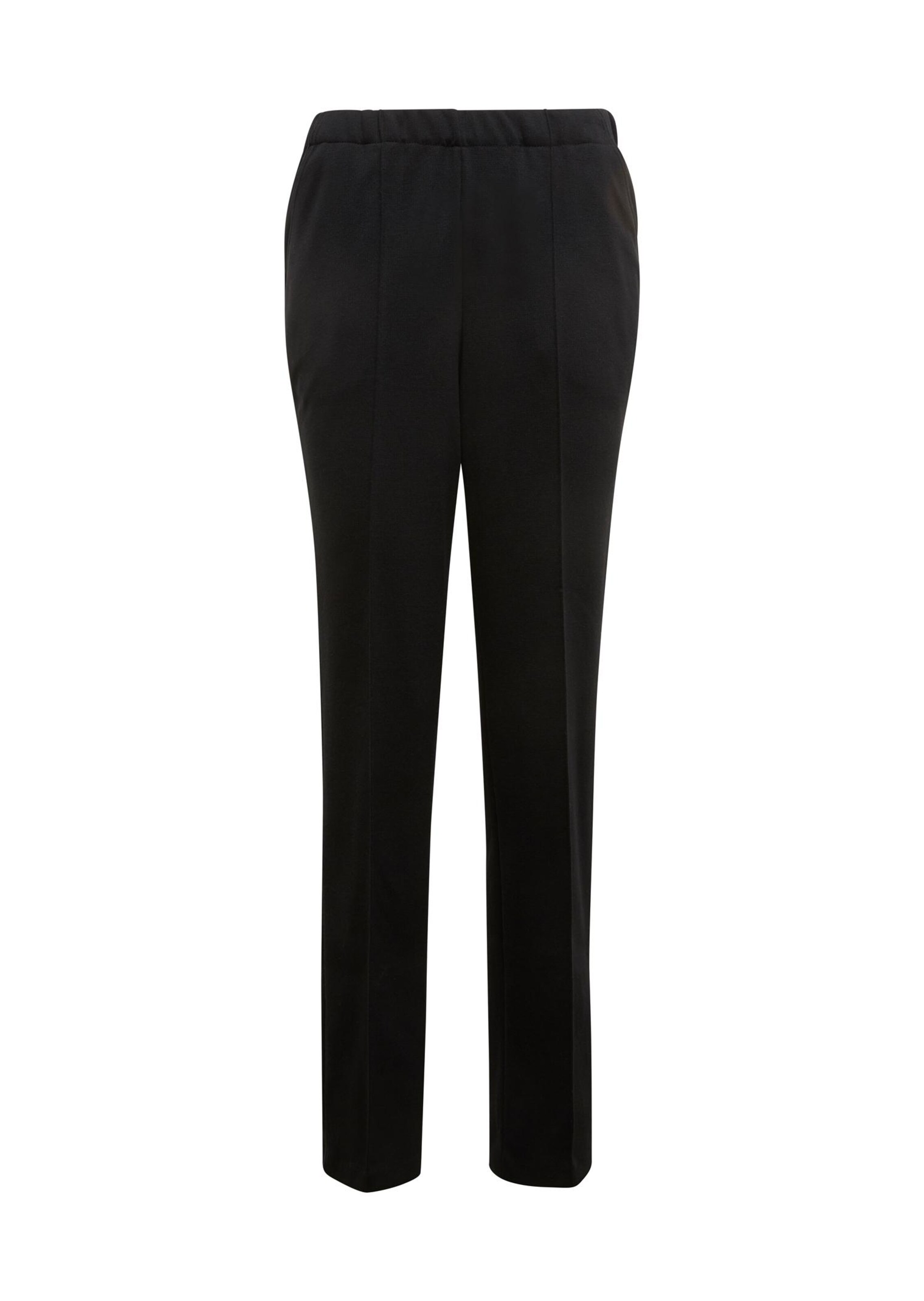 Confortable pantalon en jersey avec liserés - noir - Gr. 44 de Goldner Fashion