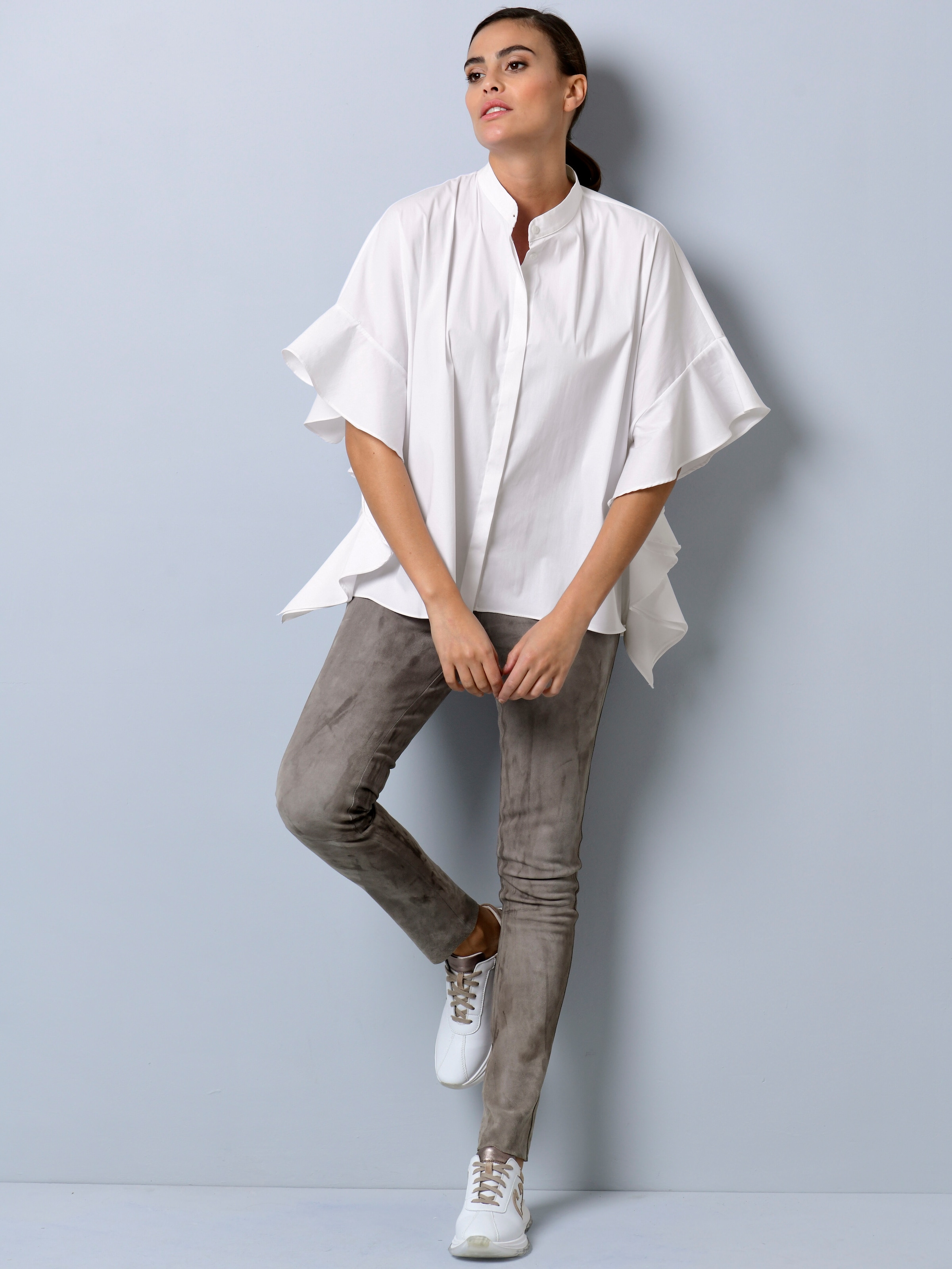 Oversizedbluse mit großem Volantärmel 3