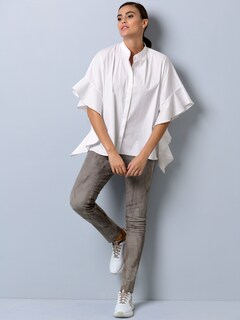 Oversizedbluse mit großem Volantärmel thumbnail 4