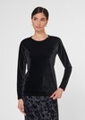 Langarmshirt in Samt-Optik thumbnail 1