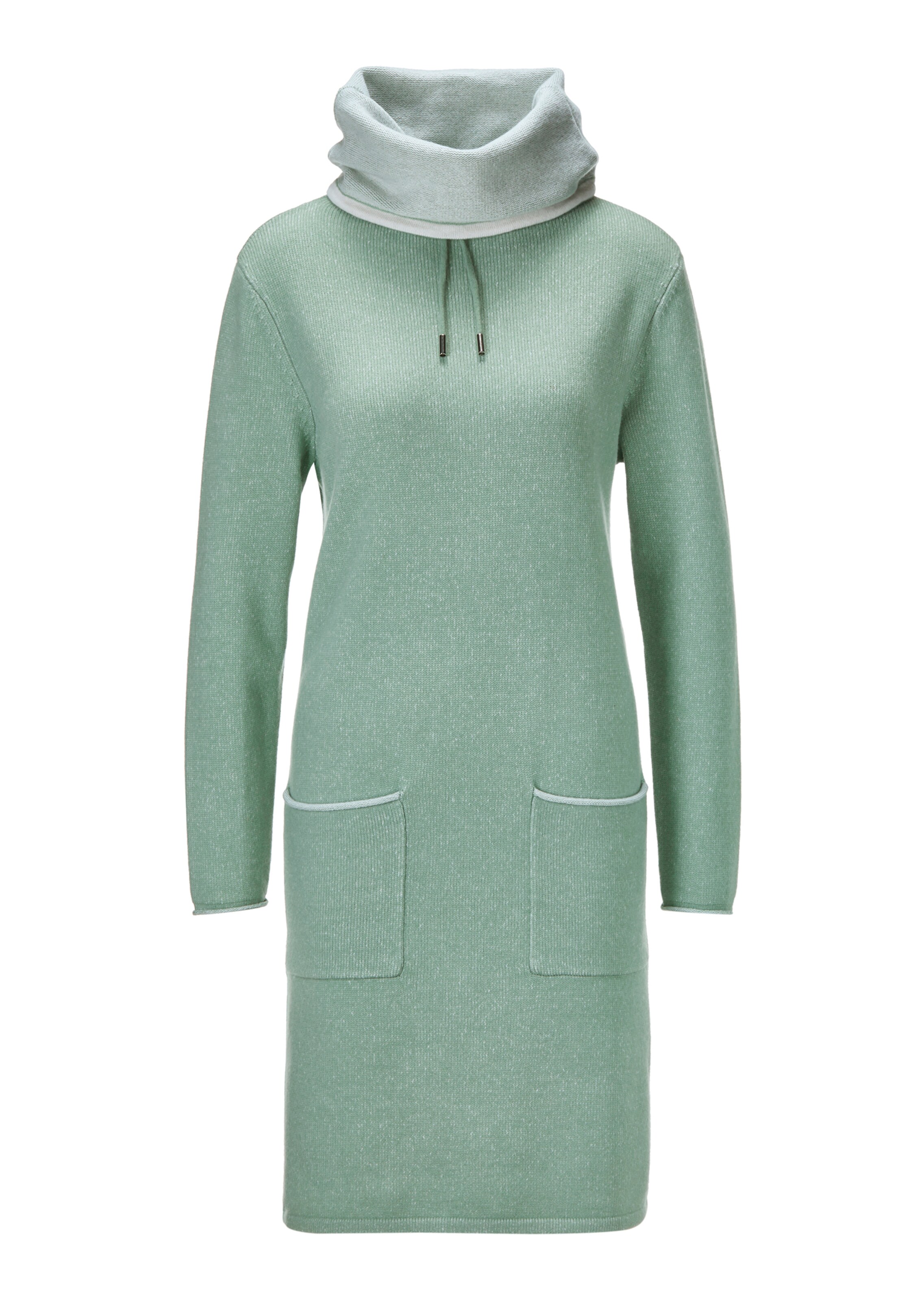 Strickkleid mit lässigem Kragen
