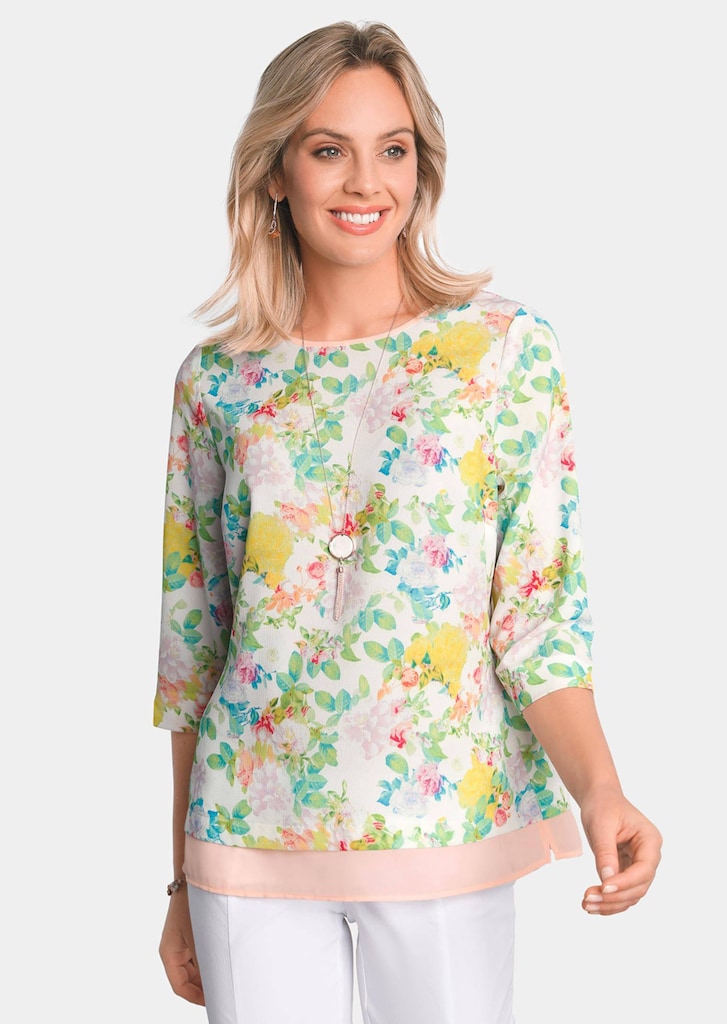 Moderne blouse in 2-in-1-look