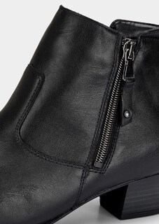 Bottines en cuir nappa avec fermeture éclair thumbnail 3