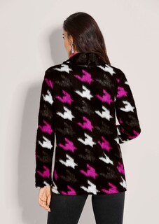 Verschlusslose Shirtjacke mit Hahnentrittmuster thumbnail 3