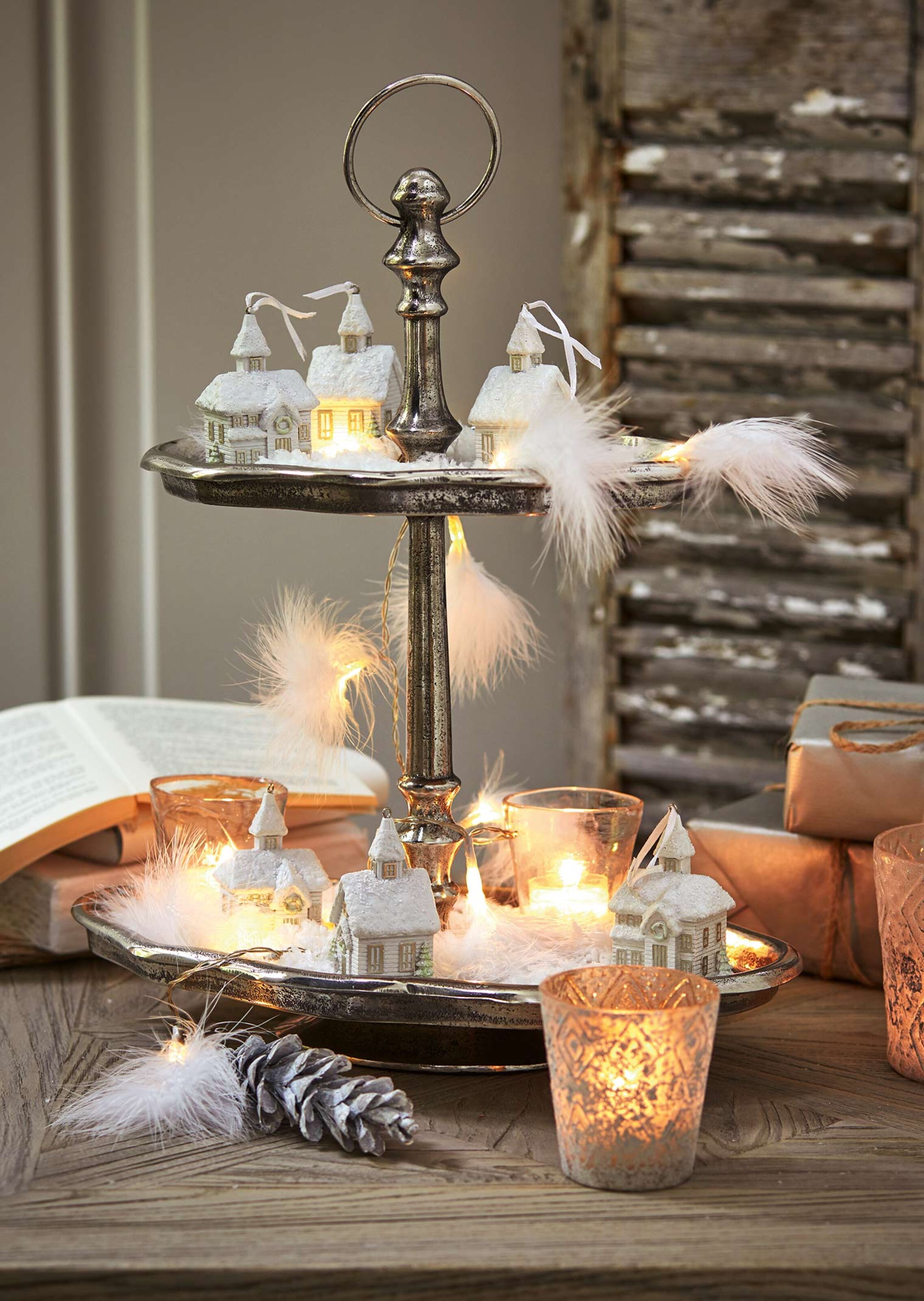 Lot de 2 guirlandes lumineuses LED - blanc - Gr. 0 de Goldner Fashion