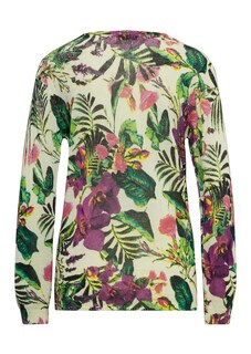 Lichte gedessineerde pullover met elegante hals thumbnail 7