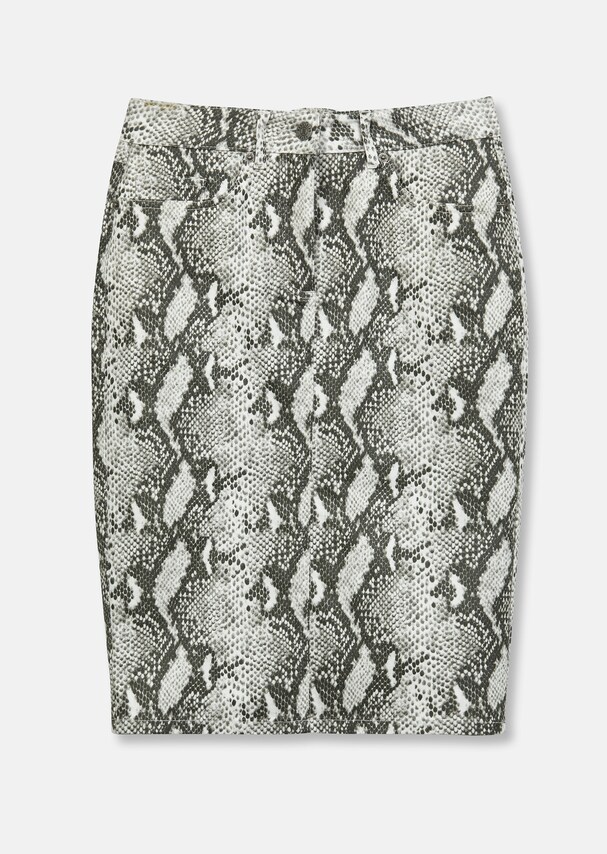 Pencil skirt with snake pattern 5