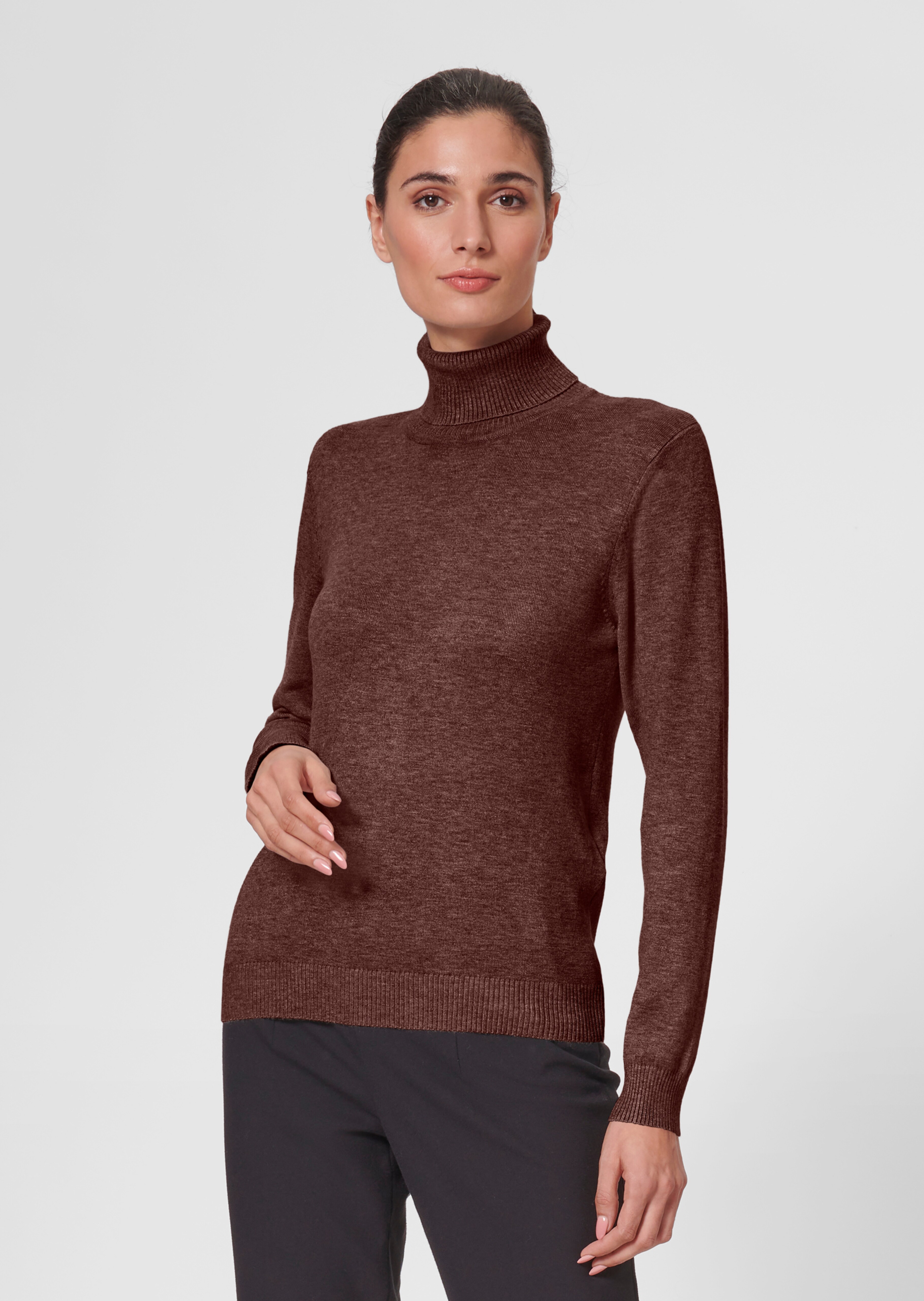 Pull en maille fine avec viscose et élasthanne