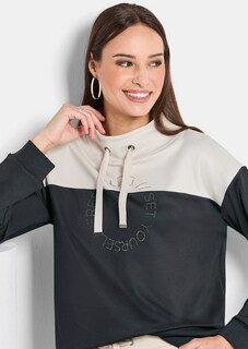 Colour-blocking sweatshirt van functionele stof thumbnail 3