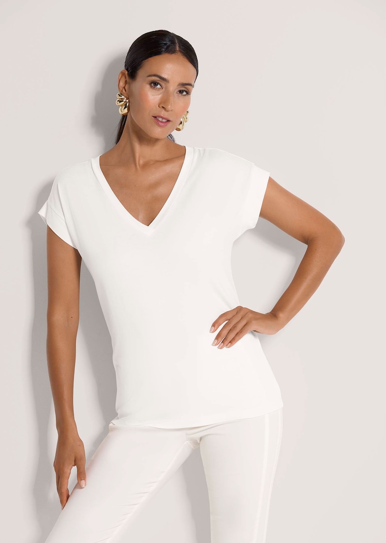 Legeres Shirt mit V-Ausschnitt