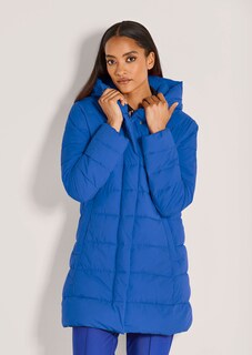 Lange Steppjacke mit Kapuze thumbnail 1