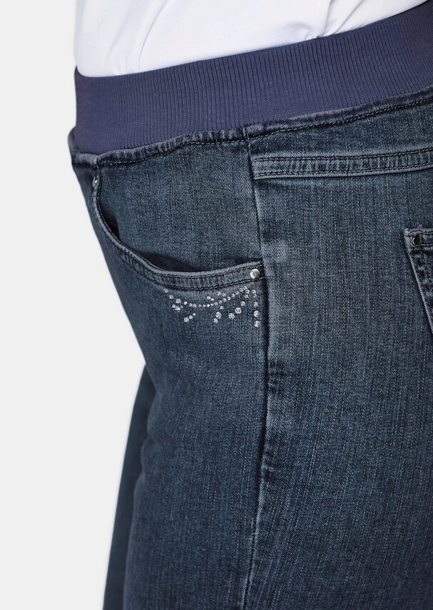 3/4-jeans Louisa met comfortabele, elastische jerseyband en borduursel 4