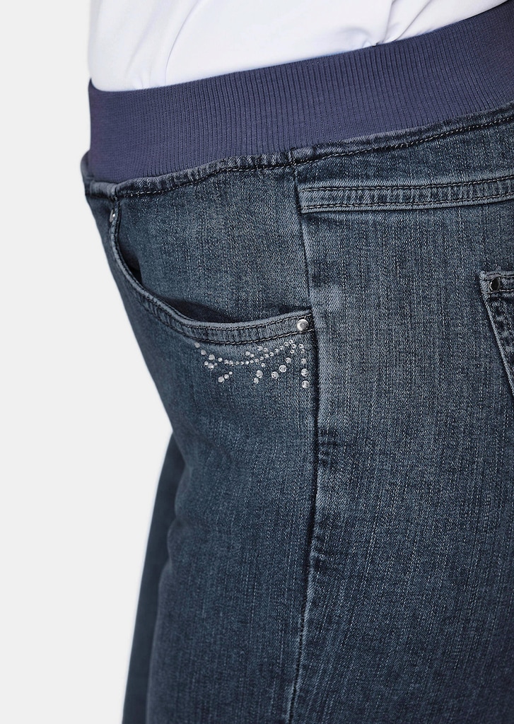 3/4-jeans Louisa met comfortabele, elastische jerseyband en borduursel 4