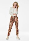 Fluwelen broek met all-over print thumbnail 2