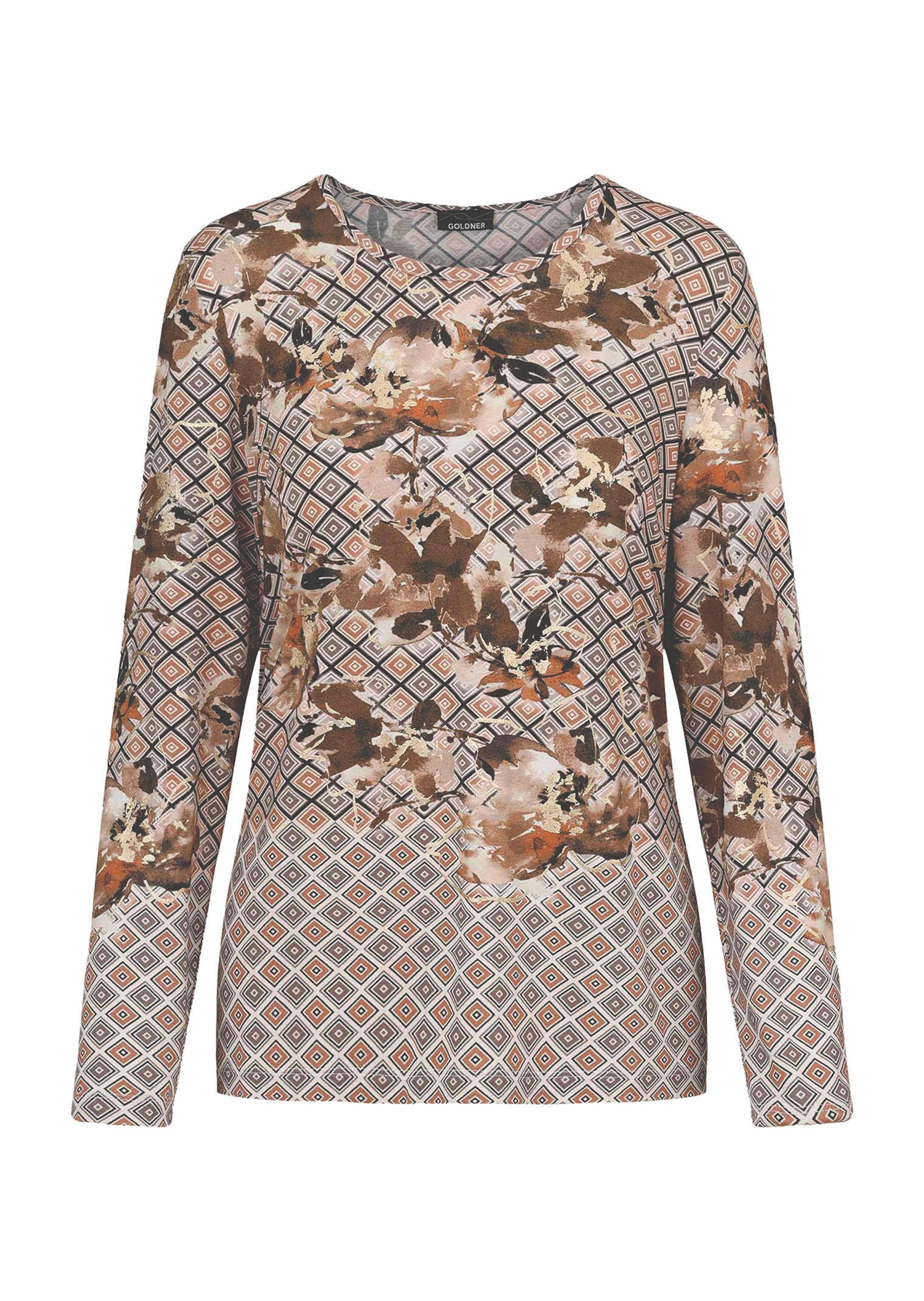Comfortabel shirt van jersey met gouden accenten