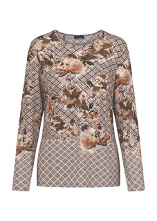 Comfortabel shirt van jersey met gouden accenten thumbnail 6
