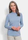 Shirt met lange mouwen en opstaande kraag, van katoen thumbnail 1